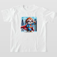City Sloth Superhero - Pixel Art Urban Hero