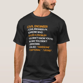 T-shirt Civil Engineer Definition Board Exam Engineering