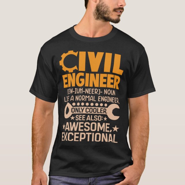 T-shirt Civil Engineer Like A NormalEngineer Board Exam Pr (Devant)