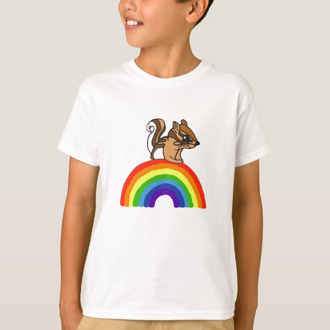 T-shirt CJ- chemise de tamia et d'arc-en-ciel (Devant)