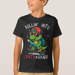 T-shirt Ck À L'école En 6e Année T-rex Skateboa