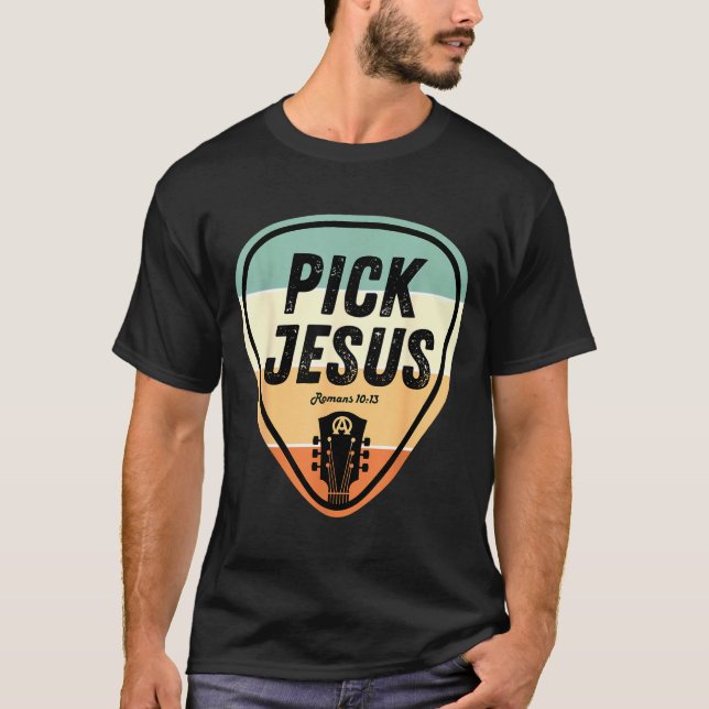 T-shirt Ck Jesus Shirt Funny Christian Music Guitar Ck Men (Devant)