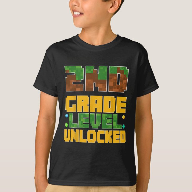 T-shirt Ck To School 2nd Grade Boys Gamer First Day Second (Devant)