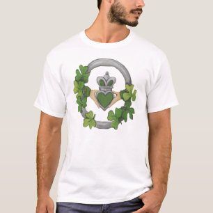 T-shirt Claddagh argenté