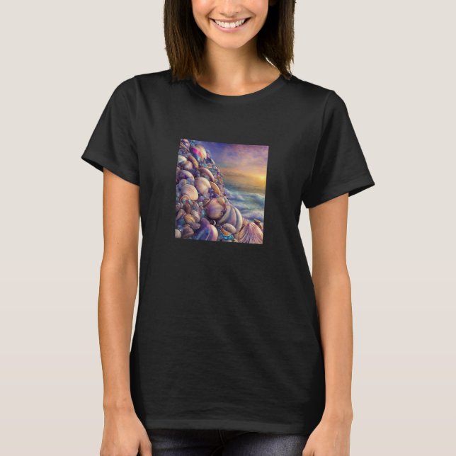 T-shirt Clam Seashell Shell Collector Beach Ocean Coastal  (Devant)
