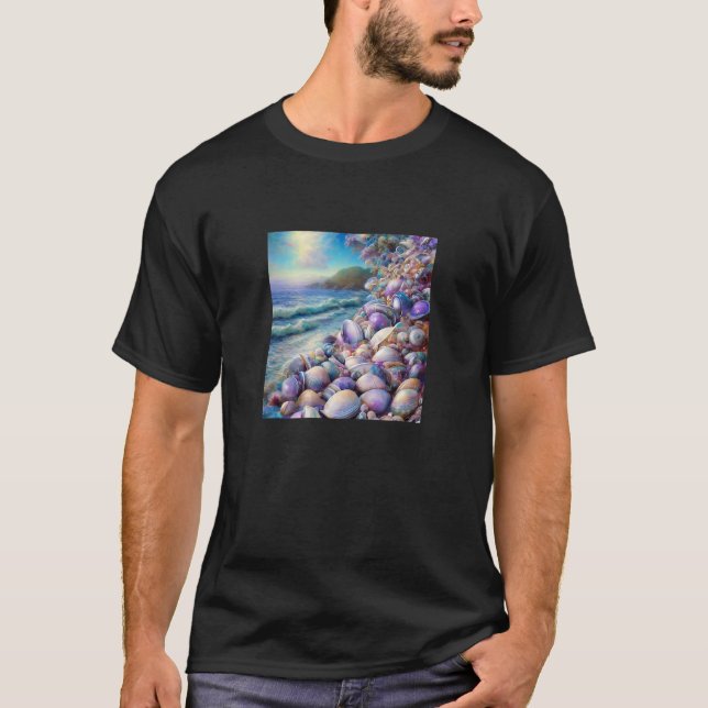 T-shirt Clam Seashell Shell Collector Beach Ocean Coastal  (Devant)