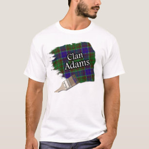 T-shirt Clan Adams Scottish Tartan Paint Shirt