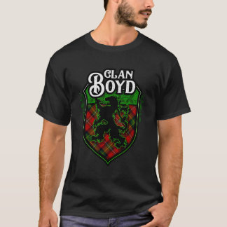 T-shirt Clan Boyd Nom Scottish Tartan Lion Rampant Cre