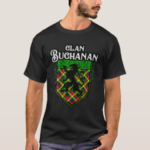 T-shirt Clan Buchanan Nom de famille Scottish Tartan Lion 