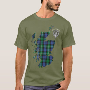 T-shirt Clan Campbell Jacquard Tartan Carte & Crest