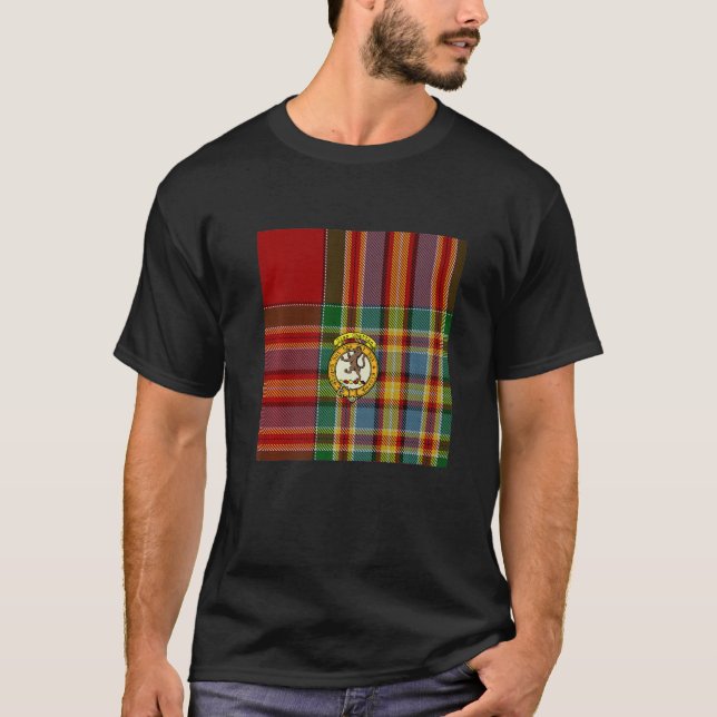 T-shirt Clan Chattan Scottish Crest et Tartan (Devant)
