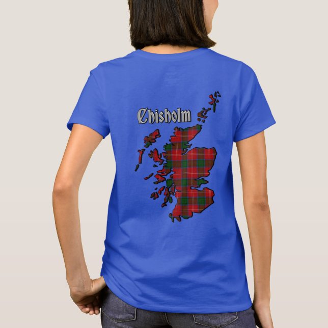 T-shirt Clan Chisholm Badge & Tartan (Dos)