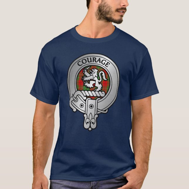 T-shirt Clan Comyn | Cumul de la crête et du tartare (Devant)