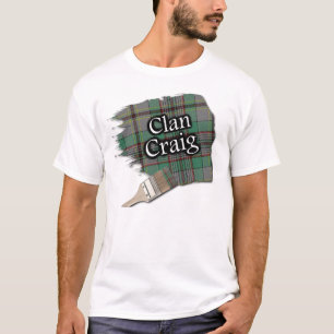 T-shirt Clan Craig Scottish Tartan Paint Shirt