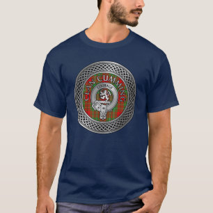 T-shirt Clan Cumming Crest & Tartan Knot