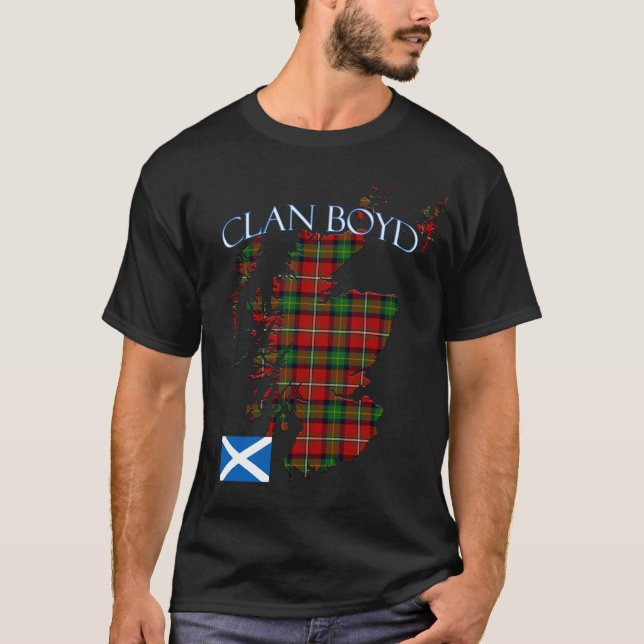T-shirt Clan écossais Boyd Tartan Écosse (Devant)