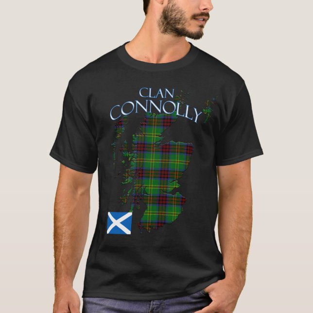 T-shirt Clan écossais Connolly Tartan Écosse (Devant)
