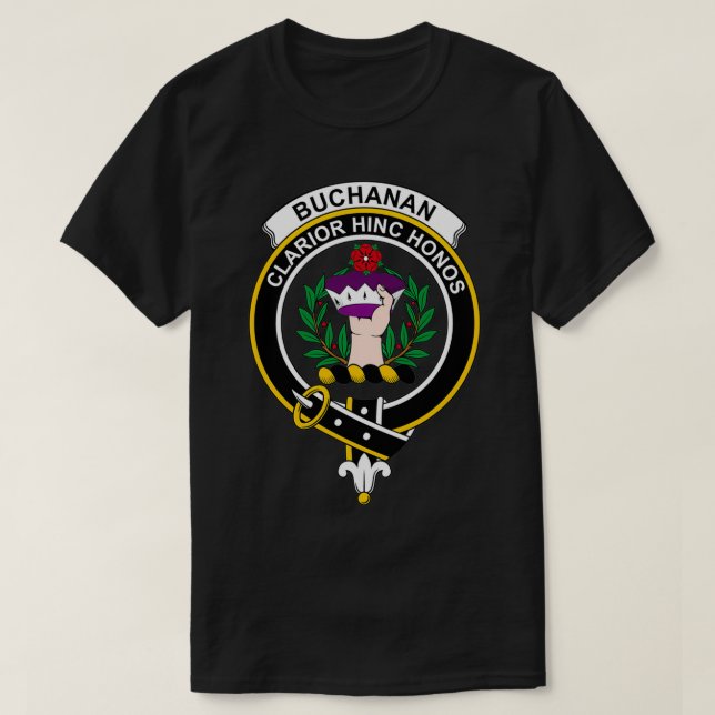 T-shirt Clan écossais de la crête de Buchanan Clan 1 (Design devant)