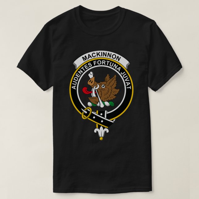 T-shirt Clan écossais de MacKinnon Crest Tartan Clan (Design devant)