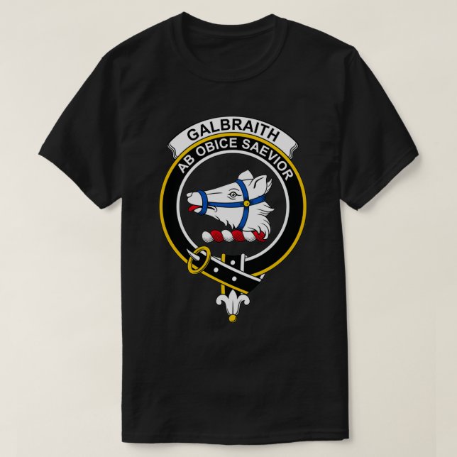 T-shirt Clan écossais de Tartan Crest de Galbraith (Design devant)