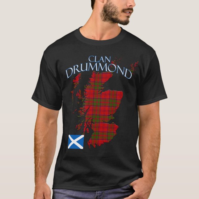 T-shirt Clan écossais Drummond Tartan Écosse (Devant)