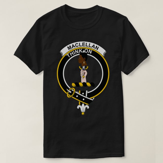 T-shirt Clan écossais du clan Tartan de MacLellan Crest (Design devant)
