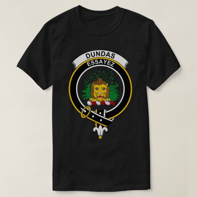 T-shirt Clan écossais Dundas Crest Tartan (Design devant)