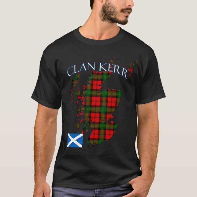 T-shirt Clan écossais Kerr Tartan Écosse (Devant)