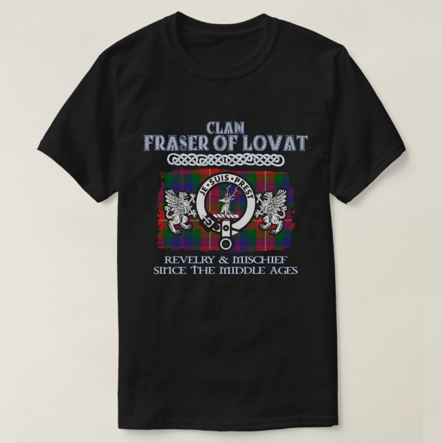 T-shirt Clan Fraser de Lovat crête écossaise clans écossai (Design devant)