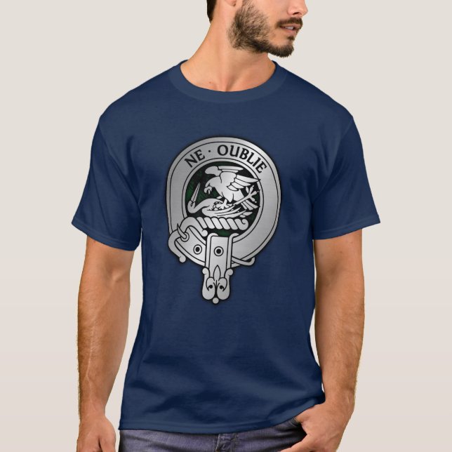 T-shirt Clan Graham Crest & Tartan (Devant)