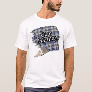 T-shirt Clan Hannay Scottish Tartan Paint Shirt