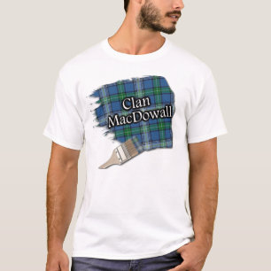 T-shirt Clan MacDowall McDowell Pinceau Tartan