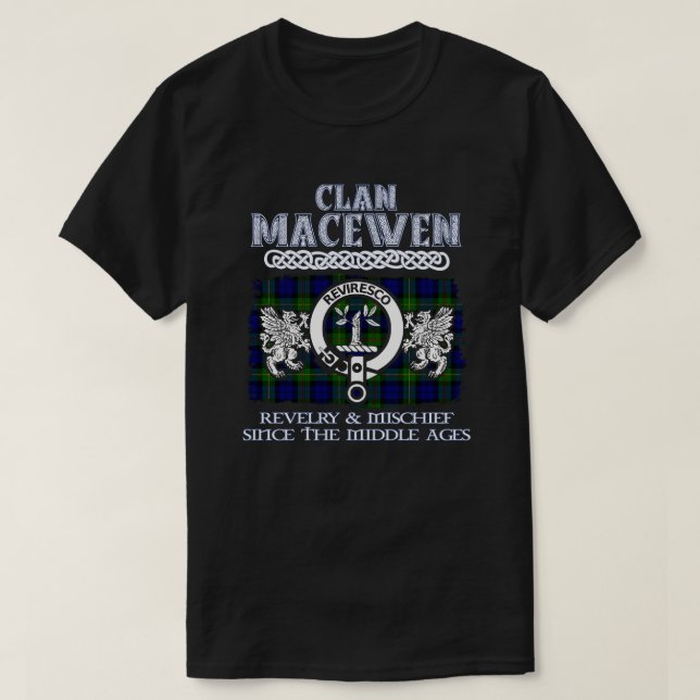 T-shirt Clan MacEwen crête clans écossais nom de famille é (Design devant)