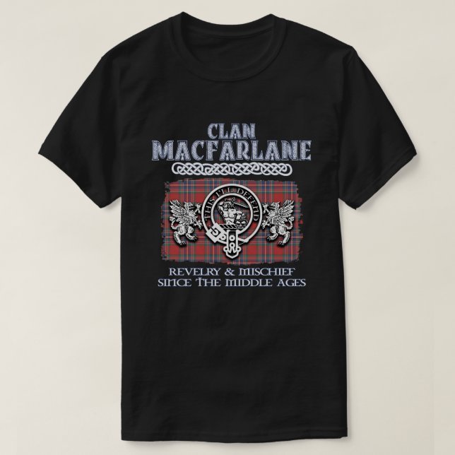 T-shirt Clan MacFarlane crête clans écossais surn écossais (Design devant)