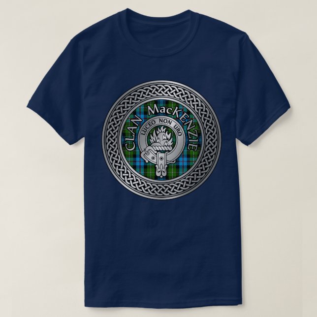 T-shirt Clan MacKenzie Crest Tartan Knot (Design devant)