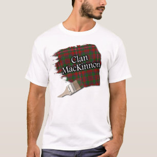 T-shirt Clan MacKinnon Scottish Tartan Paint Shirt