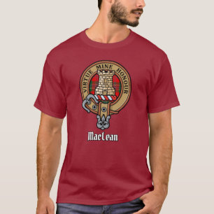 T-shirt Clan MacLean Crest sur Tartan