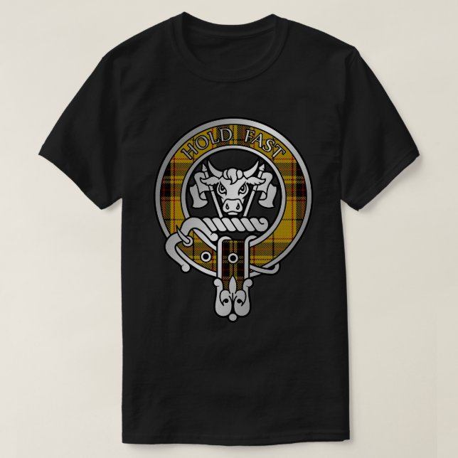 T-shirt Clan MacLeod Crest Tartan 4 (Design devant)