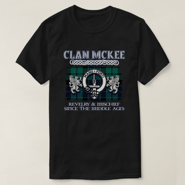 T-shirt Clan McKee crête Clans écossais nom de famille éco (Design devant)