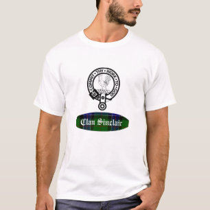 T-shirt Clan Sinclair Crest Badge & Tartan personnalisable