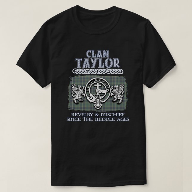 T-shirt Clan Taylor crête clans écossais nom de famille éc (Design devant)