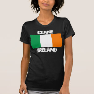 T-shirt Clane, Irlande avec drapeau irlandais