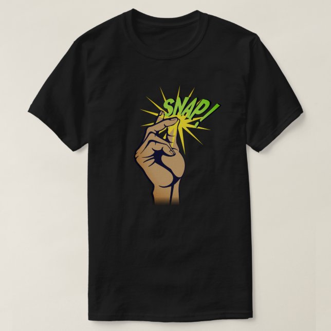 T-shirt Claquement de doigts de bande dessinée (Design devant)
