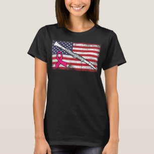 T-shirt Clarinet American Drapeau Sensibilisation au cance