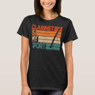 T-shirt Clarinet Est Mon Sport Drôle Joueur Clarinet Retro
