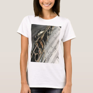T-shirt Clarinet Notes musicales Clés Symphonie Femmes T S