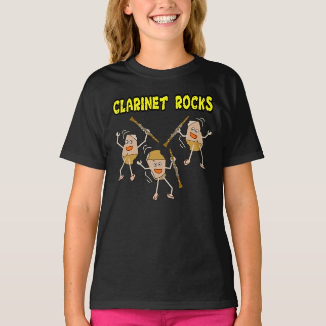 T-shirt Clarinet Rocks (Devant)