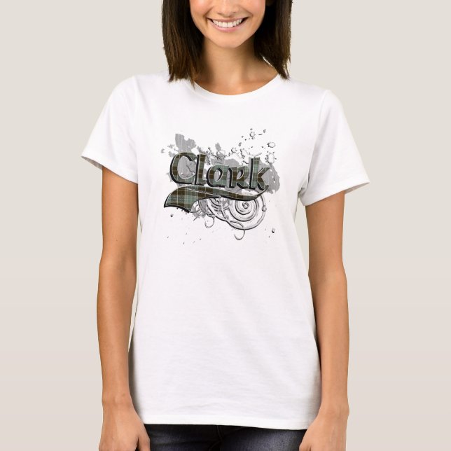 T-shirt Clark Tartan Grunge (Devant)