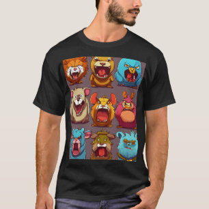 T-shirt Clash de dessin : Animaux en colère