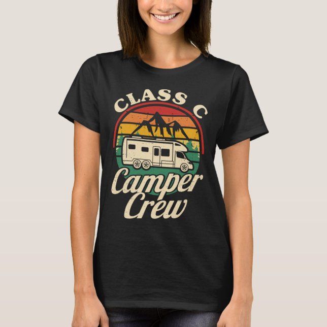 T-shirt Class C Camper Crew RV Camping Matching Family Men (Devant)